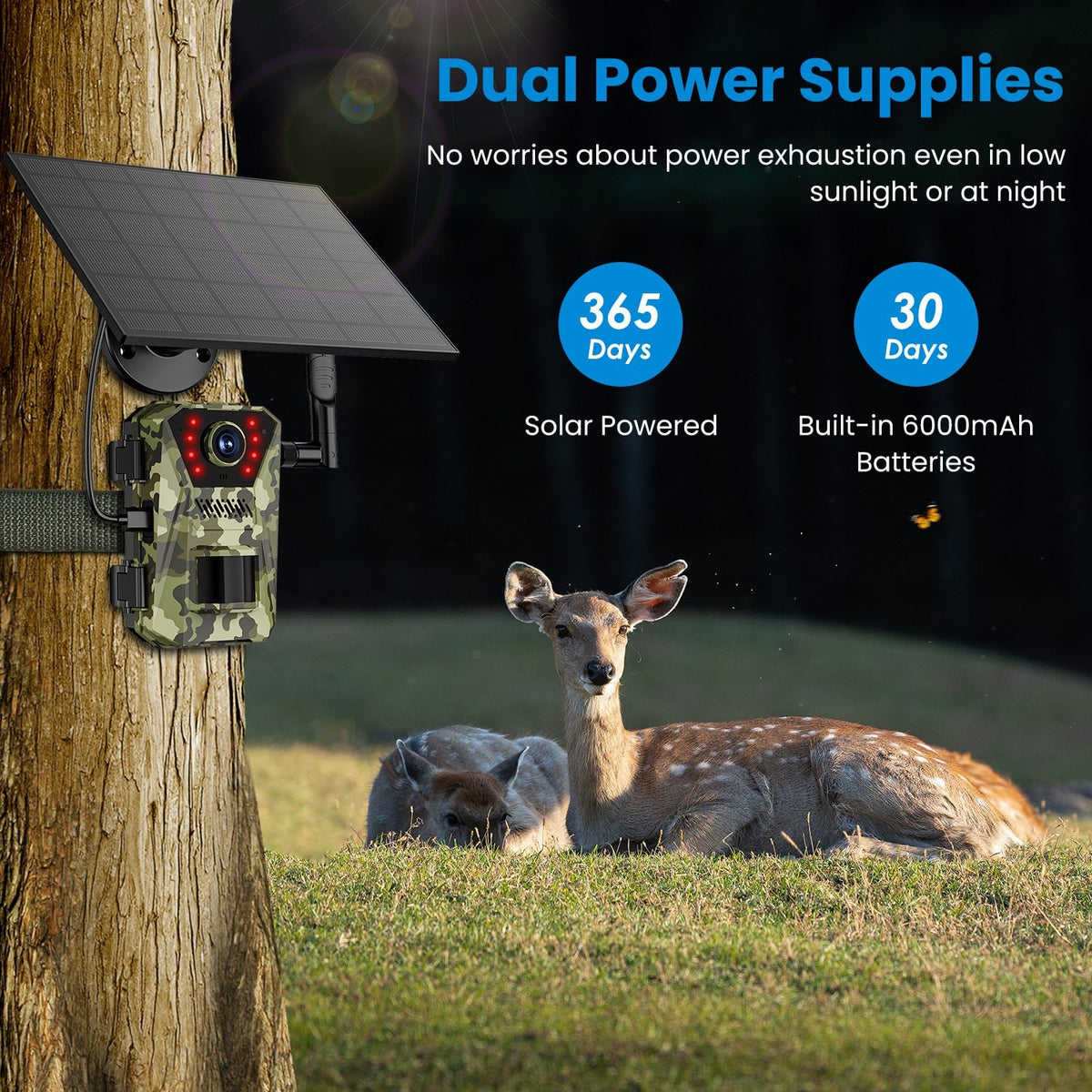 Cellular Trail Wildlife Camera with Solar Panel 4K Night Vision and Wireless Cell Connection - Image 2
