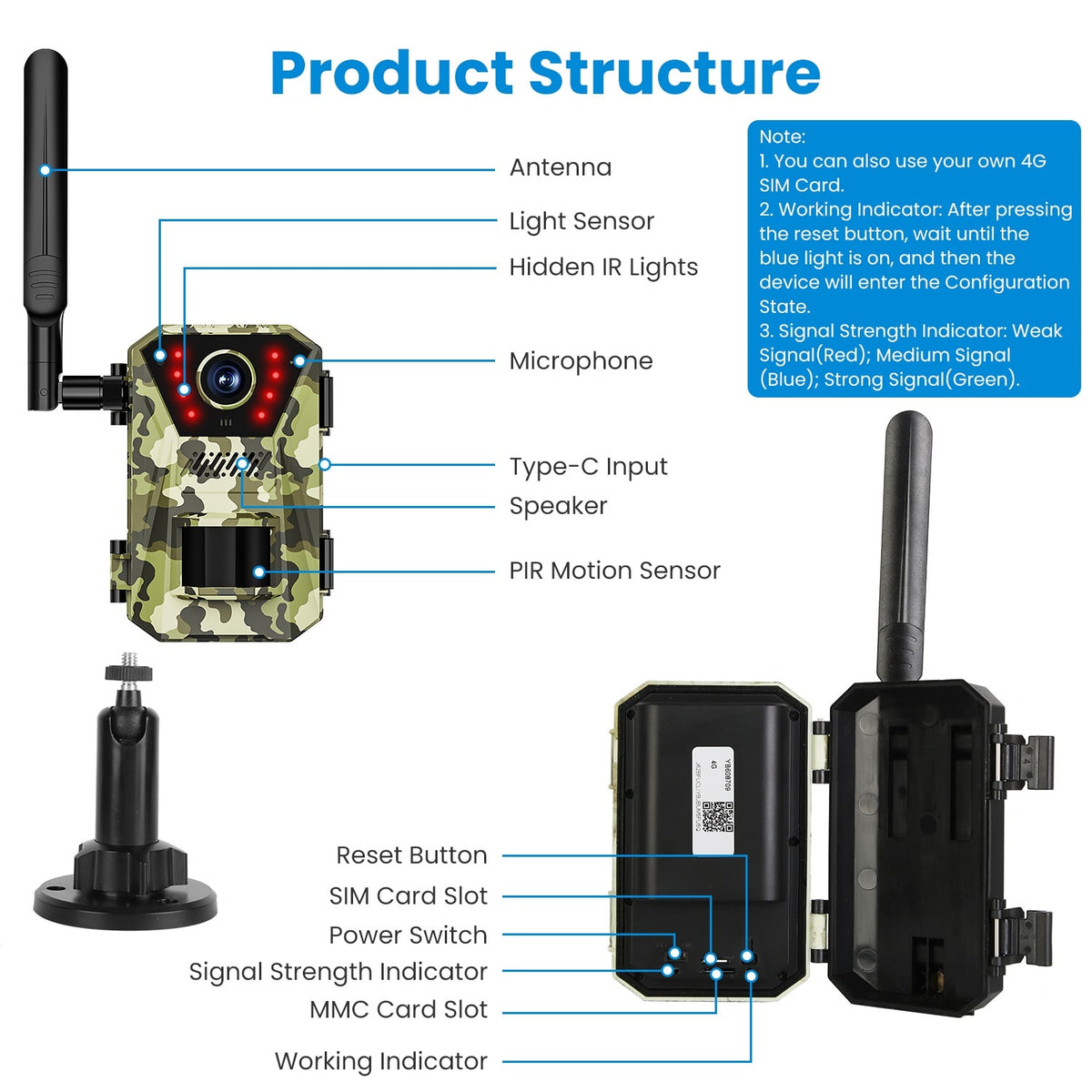 Cellular Trail Wildlife Camera with Solar Panel 4K Night Vision and Wireless Cell Connection - Image 8