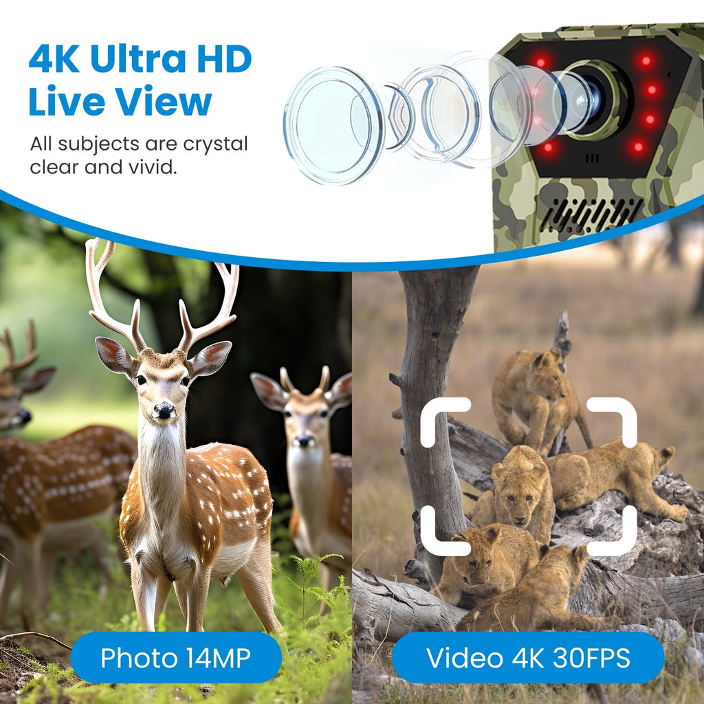 Cellular Trail Wildlife Camera with Solar Panel 4K Night Vision and Wireless Cell Connection - Image 9