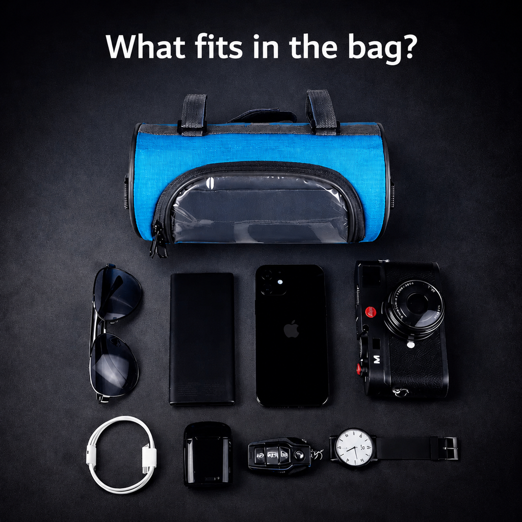 Sac de rangement pour guidon de vélo avec compartiment pour téléphone à écran tactile