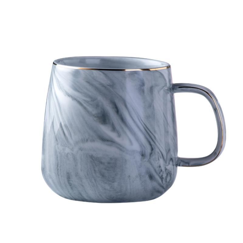 Ceramic Coffee Mug with Marble Pattern and Gold Trim 8 Oz Cups for Custom Drinkware - Image 8