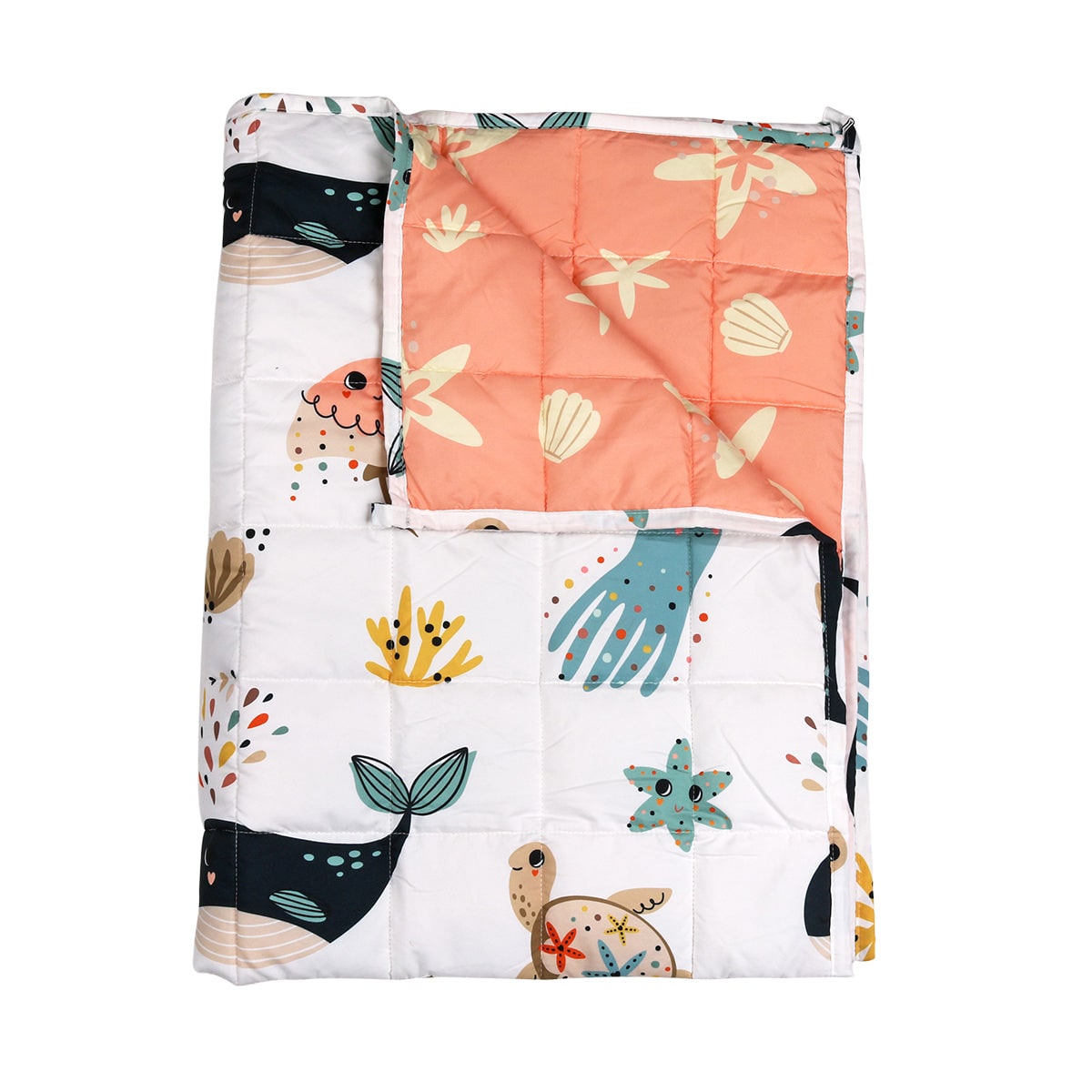 Children's Weighted Blanket Reversible Quilted Cartoon Animal Kids - Image 1