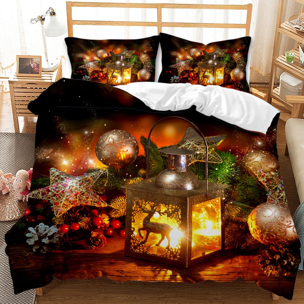 Christmas Bedding Set with Duvet Cover and Matching Pillowcases Digital Print - Image 6