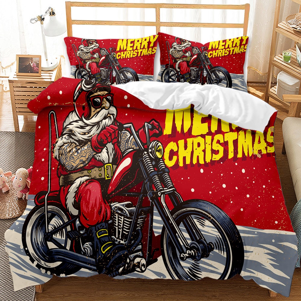 Christmas Bedding Set with Duvet Cover and Matching Pillowcases Digital Print - Image 9