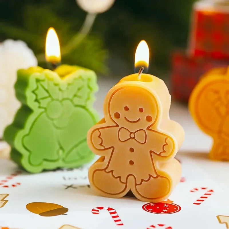 Christmas Candle Gift Set with Festive Shaped Decorative for Holiday Scents of 4 - Image 1