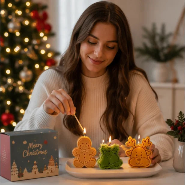 Christmas Candle Gift Set with Festive Shaped Decorative for Holiday Scents of 4 - Image 13