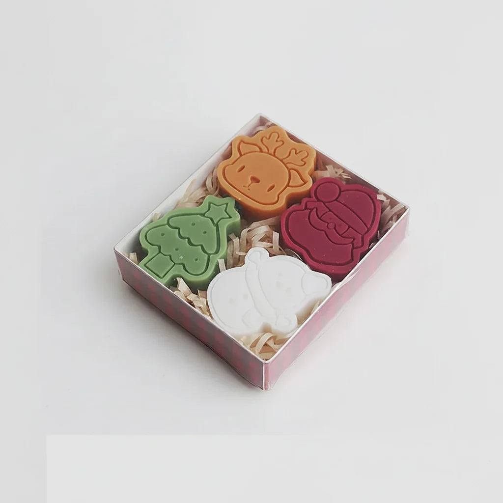Christmas Candle Gift Set with Festive Shaped Decorative for Holiday Scents of 4 - Image 5