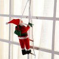 Christmas Decoration Climbing Santa Claus with Rope Ladder and Fabric Design - Image 2