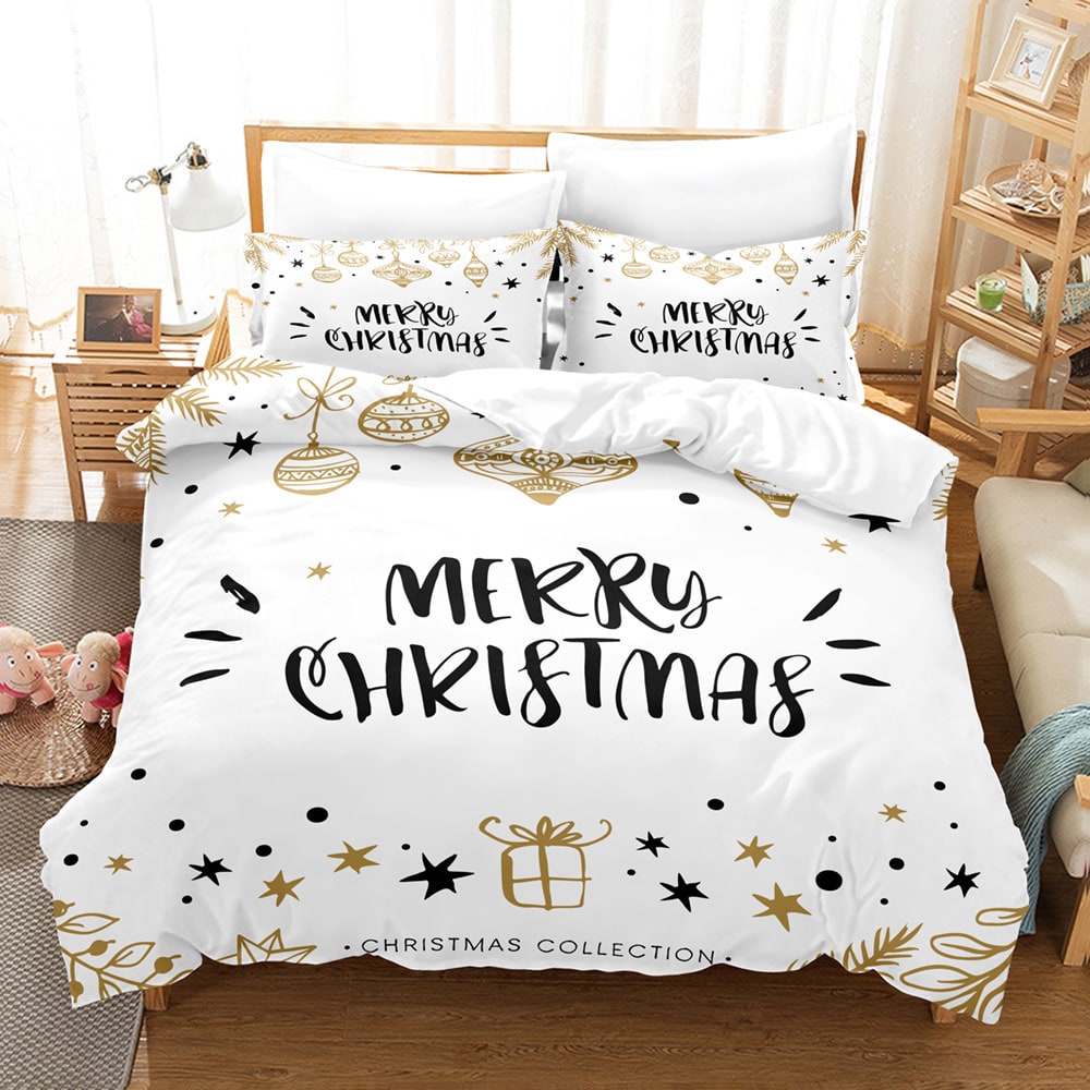 Christmas Digital Printed Duvet Cover Set with Pillowcases and Festive Holiday Bedding - Image 9