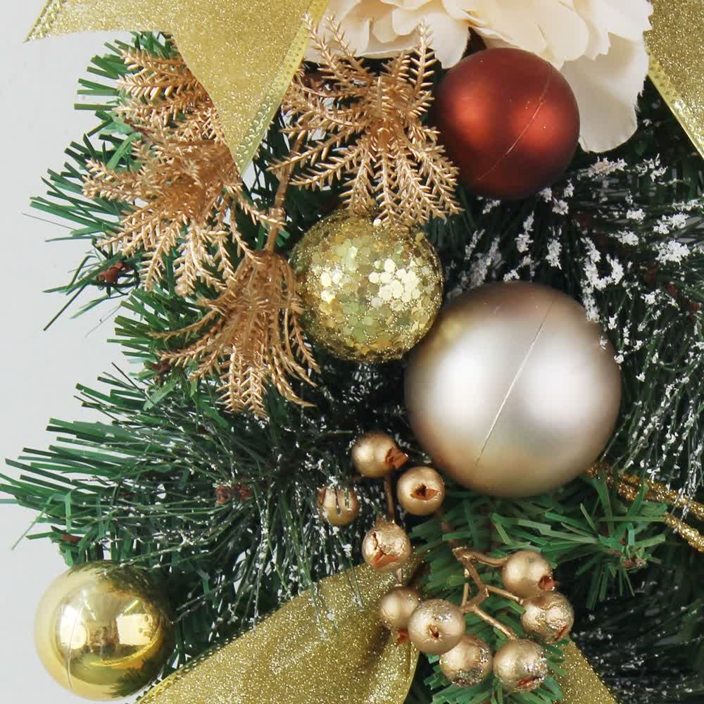 Christmas Garland for Mantle with Ornaments Roses and Pinecones - Image 10