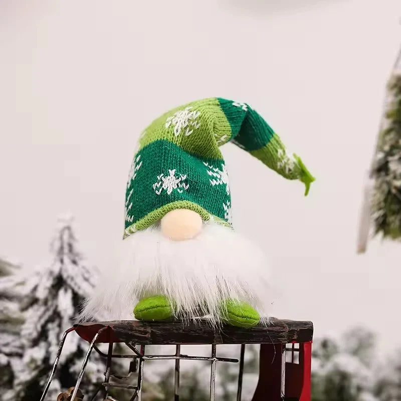 Christmas Gnome Plush with Light Up Glowing Body and Snowflake Hat for Holiday Decor - Image 9