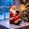 Christmas Night Light with LED Battery Operated Santa Claus Figurine - Image 1