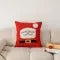 Christmas Pillow Cover Decorative Square Throw with Festive Embroidered Design - Image 1