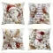 Christmas Pillow Covers Set of 4 Square Throw with 3D Santa Snowman Reindeer Tree Design - Image 9