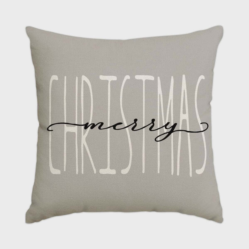 Christmas Pillow Covers Set of 4 Square Throw with Hidden Zipper and Festive Gnome Print - Image 8