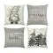 Christmas Pillow Covers Set of 4 Square Throw with Hidden Zipper and Festive Gnome Print - Image 9