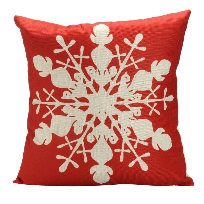 Christmas Pillow Covers with Linen Look Square Throw in Festive Holiday Designs - Image 14