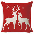 Christmas Pillow Covers with Linen Look Square Throw in Festive Holiday Designs - Image 22