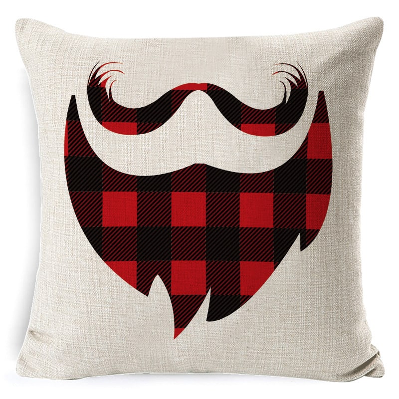 Christmas Pillow Covers with Linen Look Square Throw in Festive Holiday Designs - Image 25