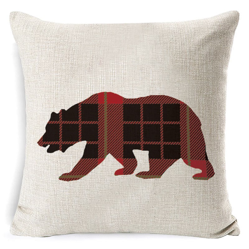 Christmas Pillow Covers with Linen Look Square Throw in Festive Holiday Designs - Image 26