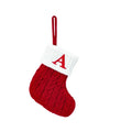 Christmas Stocking Stuffers with Cable Knit Embroidered Initial and Mini Size - Image 4