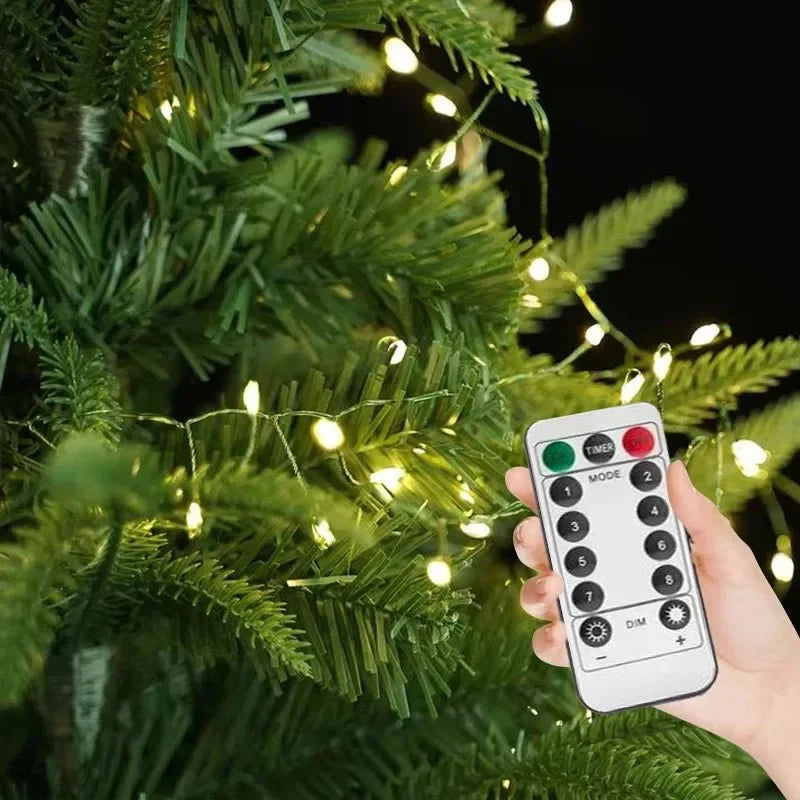 Christmas String Lights LED Cluster with Remote Control and Eight Modes - Image 5