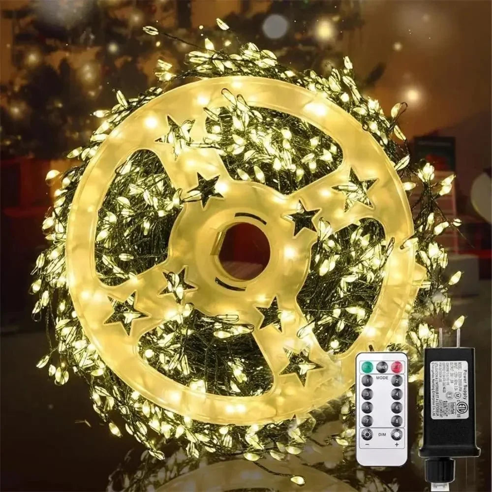 Christmas String Lights LED Cluster with Remote Control and Eight Modes - Image 7
