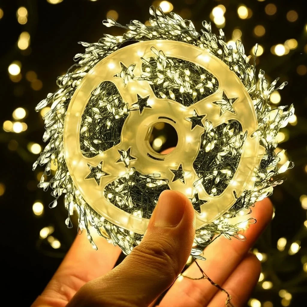 Christmas String Lights LED Cluster with Remote Control and Eight Modes - Image 8