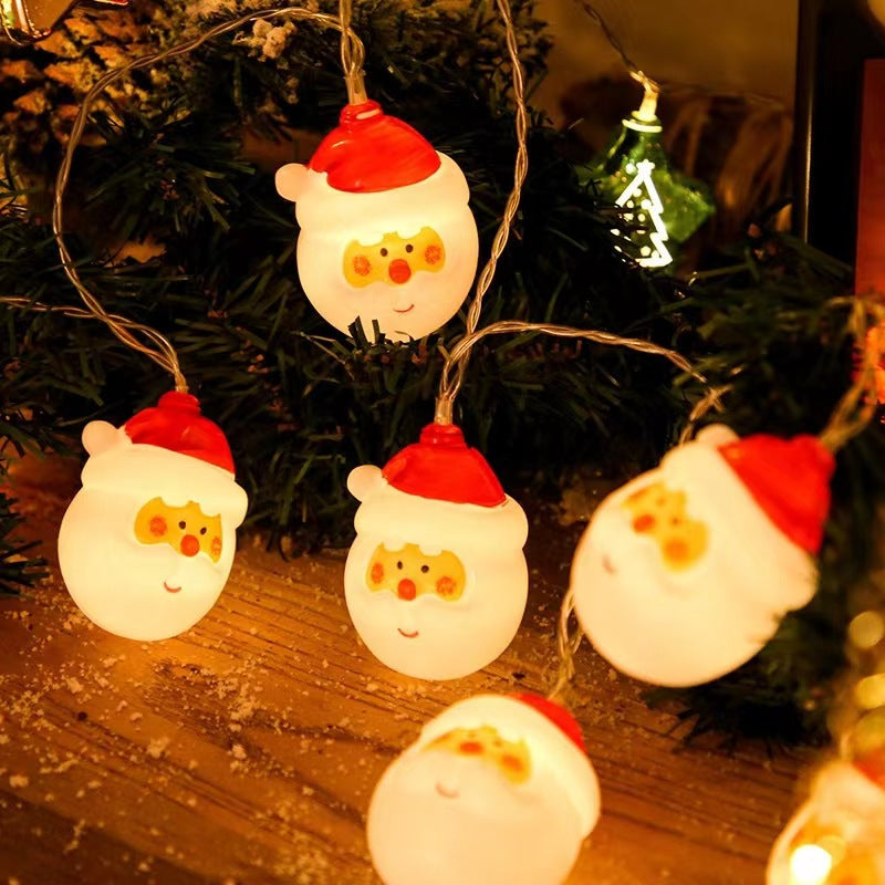 Christmas String Lights with 20 LED Santa Heads Battery Operated 3 Meter Warm White - Image 9