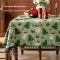 Christmas Tablecloth with Festive Santa Tree and Gift Print Pom-Pom Trim - Image 7