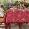 Christmas Tablecloth with Pom-Pom Fringe Snowflake and Stocking Pattern for Holiday Dining - Image 7