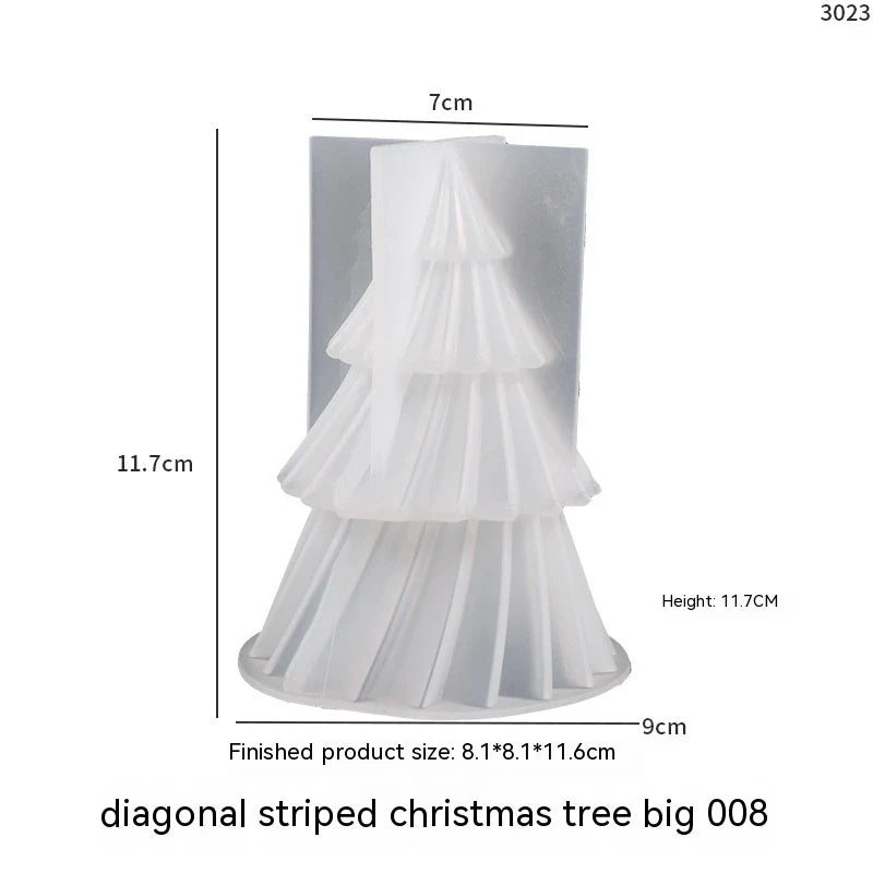 Christmas Tree Candle Silicone Mold with 3D Tiered Design for Making and Crafts - Image 5