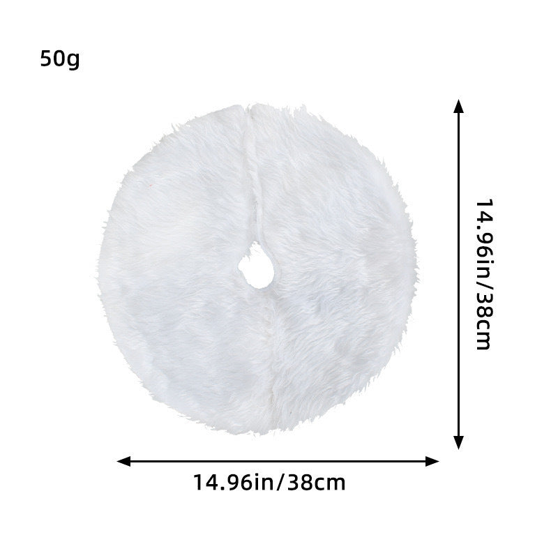 Christmas Tree Skirt with Plush Faux Fur for Small and Tabletop Displays - Image 5
