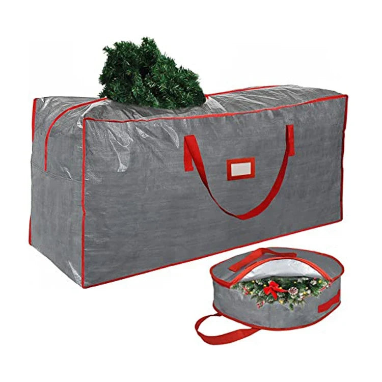 Christmas Tree Storage Bag Heavy-Duty Waterproof Collapsible with Dual Zipper and Carry Handles - Image 10