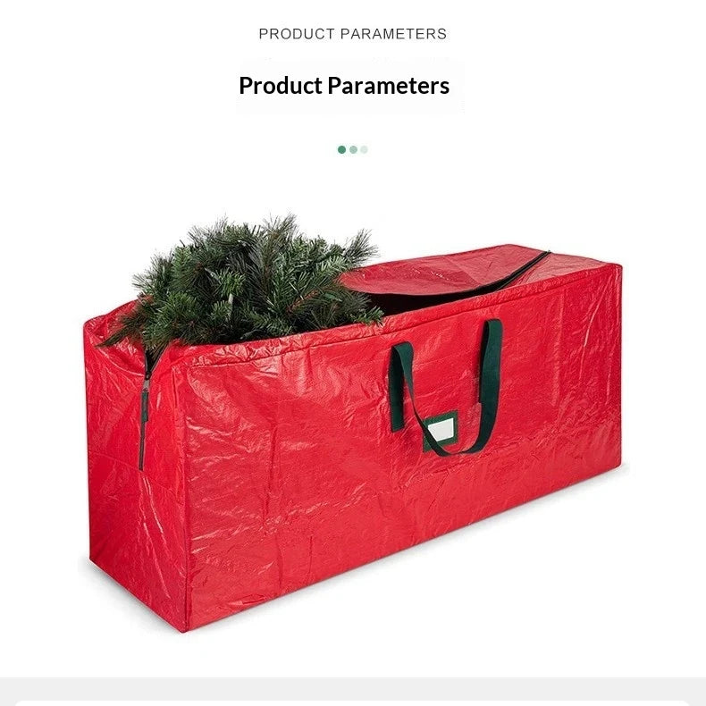 Christmas Tree Storage Bag Heavy-Duty Waterproof Collapsible with Dual Zipper and Carry Handles - Image 9