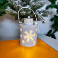 Christmas Tree with Lights LED Lantern Metal Cutout Tabletop Decoration - Image 9
