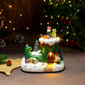 Christmas Village with LED Lights and Rotating Miniature Train Decoration - Image 18