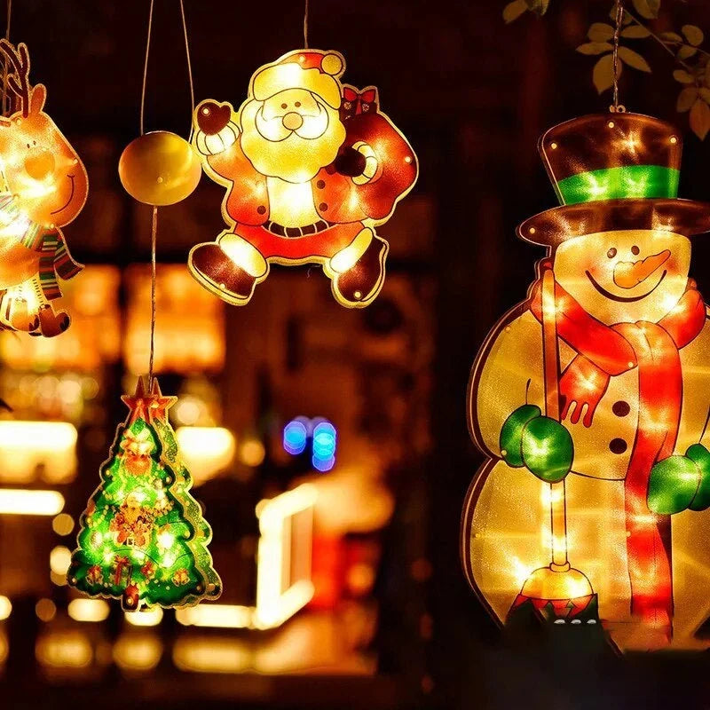 Christmas Window Lights Battery Operated LED Silhouette Decorations with Warm Glow - Image 3