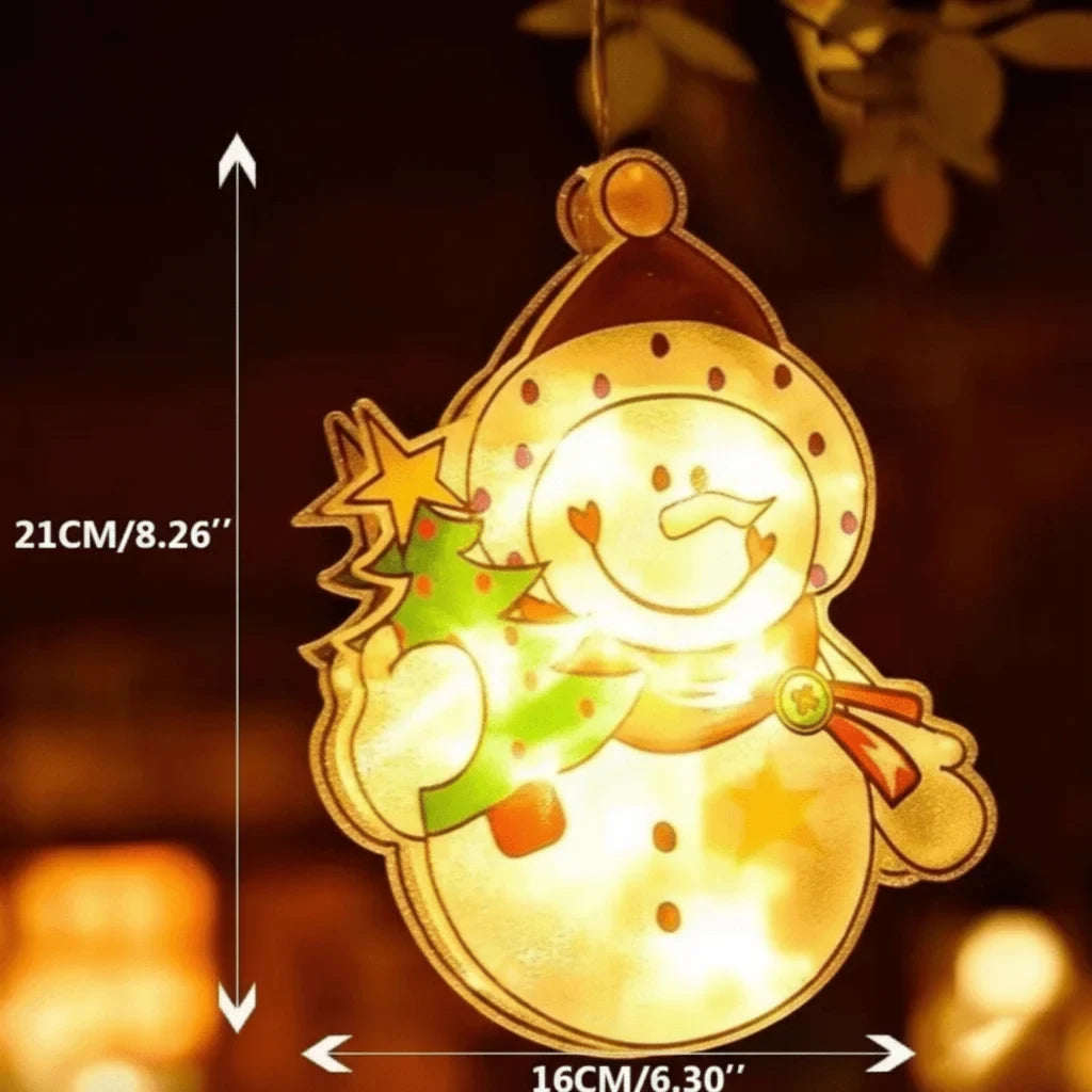 Christmas Window Lights Battery Operated LED Silhouette Decorations with Warm Glow - Image 4