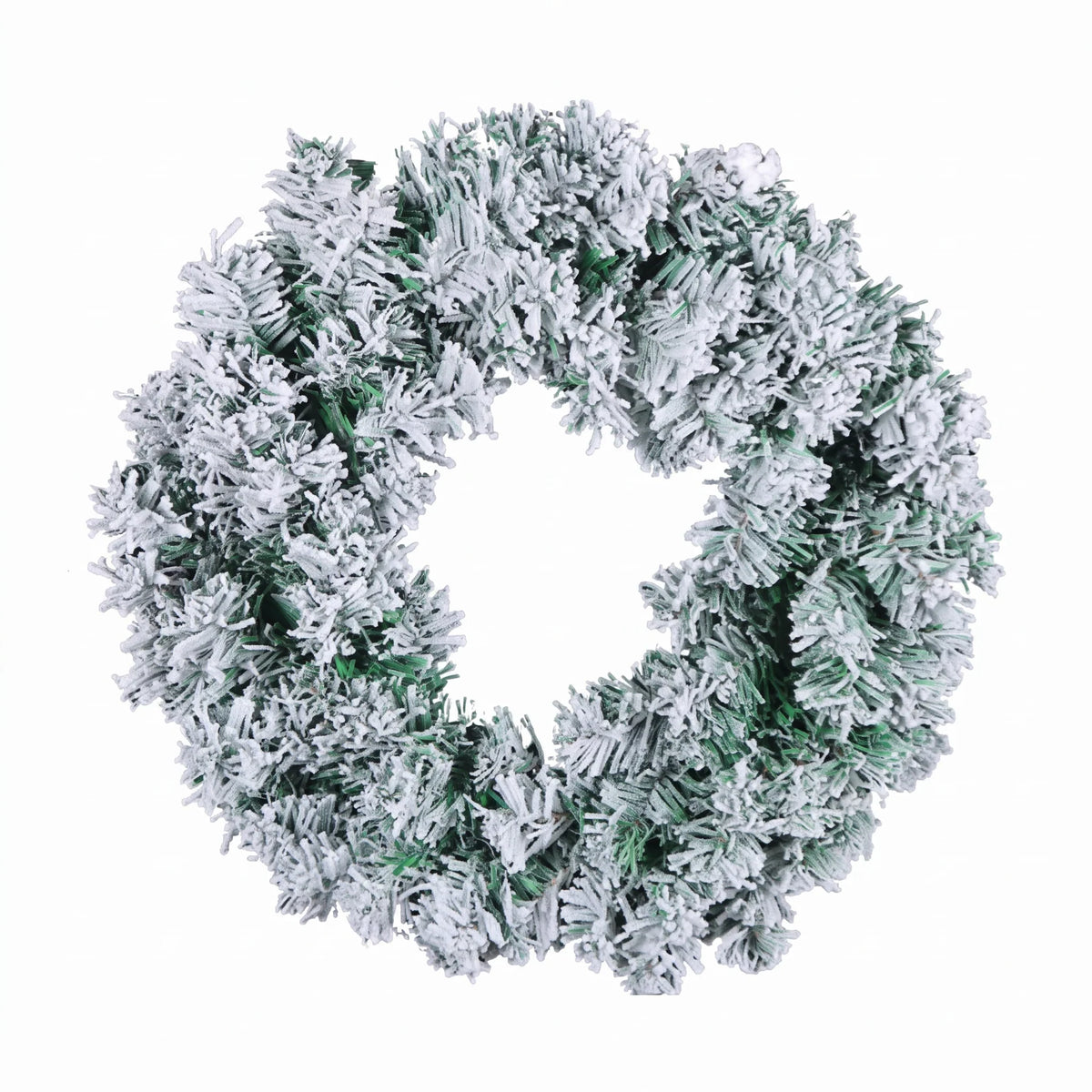 Christmas Wreath with Flocked Pine Needles and Snowflake Design for Front Door - Image 5