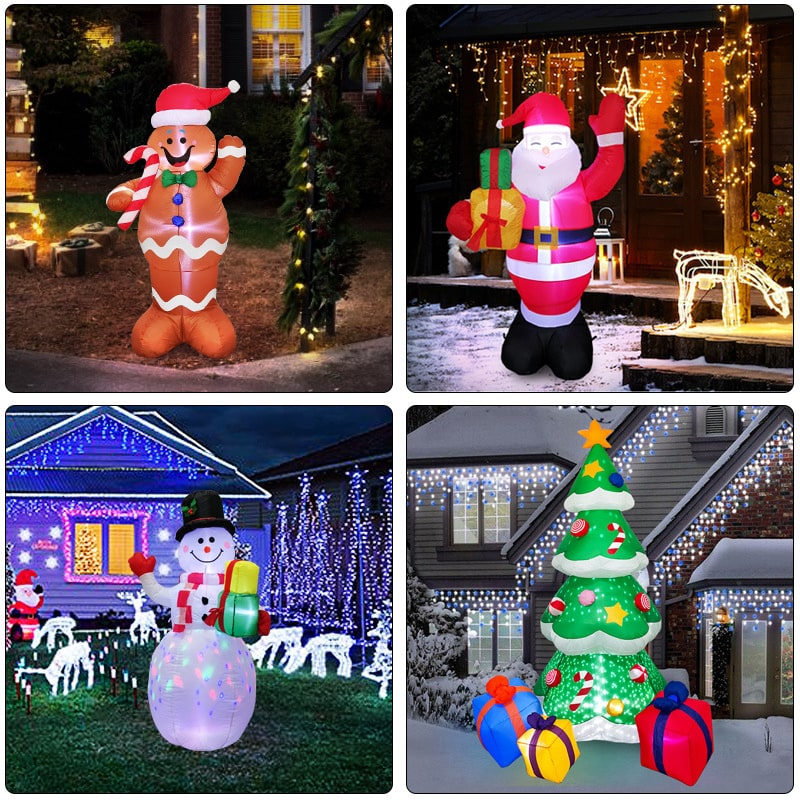 Christmas Yard Decorations LED Inflatable Outdoor Display with Lights - Image 2