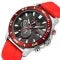 Chronograph Watch with Silicone Strap Gold and Silver Tone Case Subdials and Date Display - Image 3