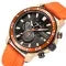 Chronograph Watch with Silicone Strap Gold and Silver Tone Case Subdials and Date Display - Image 4