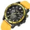Chronograph Watch with Silicone Strap Gold and Silver Tone Case Subdials and Date Display - Image 5