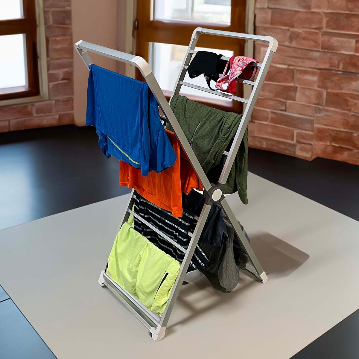 Clothes Drying Rack Folding Laundry with Aluminum Frame and Portable Space-Saving Design - Image 1