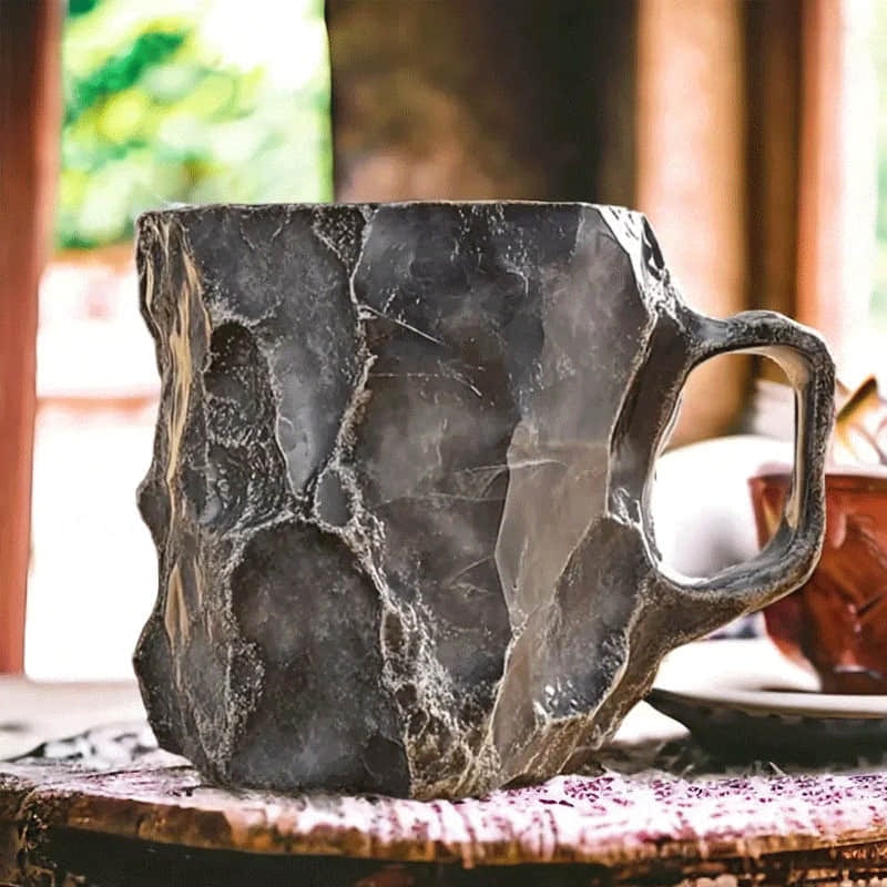 Coffee Mug Crystal Geode Quartz Textured Handle Agate Pattern - Image 3