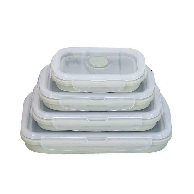 Collapsible Airtight Food Storage Containers with Silicone Lids and Lunch Prep Design - Image 1