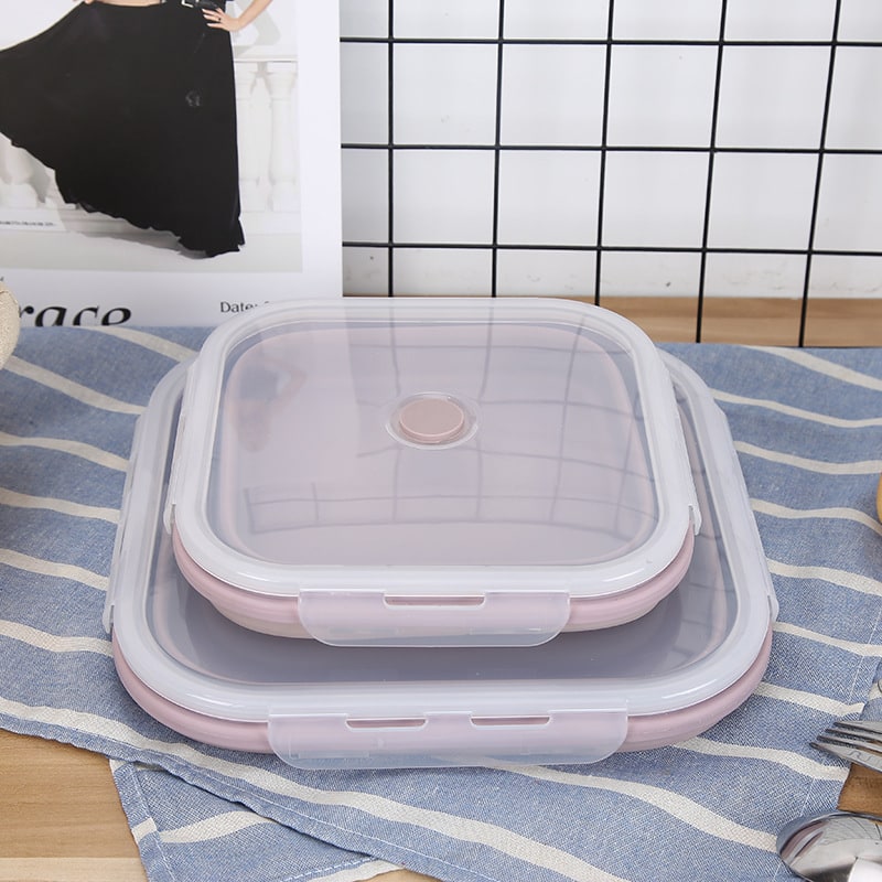 Collapsible Airtight Food Storage Containers with Silicone Lids and Lunch Prep Design - Image 2