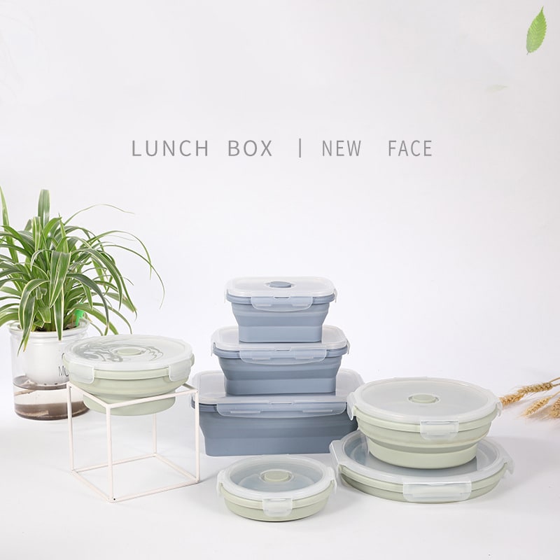 Collapsible Airtight Food Storage Containers with Silicone Lids and Lunch Prep Design - Image 4
