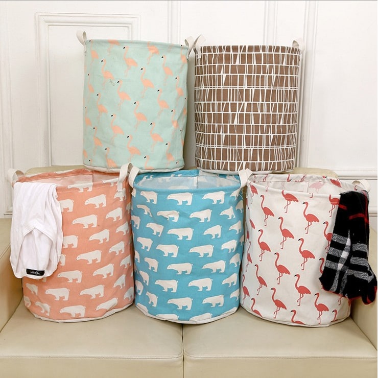 Collapsible Laundry Basket with Handles Foldable Canvas Washing for Bedroom Bathroom Storage - Image 11